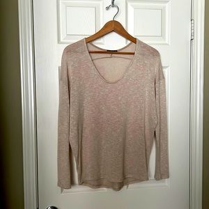 Tan sheer lightweight long sleeve top/sweater from C Lective